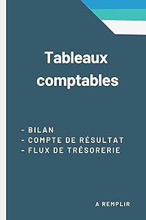 Tableaux comptables. Bilan, Compte de Résultat & Flux de Trésorerie à remplir: Cahier d